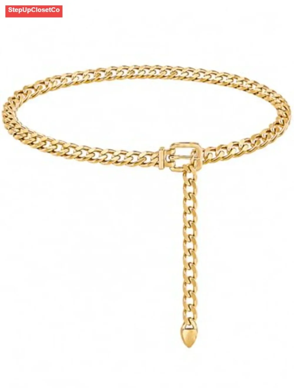 Chunky Gold Chain Belt for Women Metal Link Waist Belt Dresses Jeans
